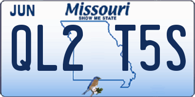 MO license plate QL2T5S