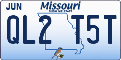 MO license plate QL2T5T