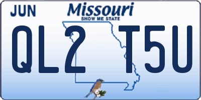 MO license plate QL2T5U