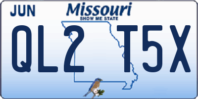 MO license plate QL2T5X