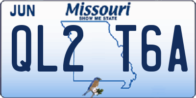 MO license plate QL2T6A