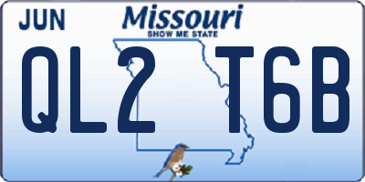 MO license plate QL2T6B