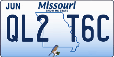 MO license plate QL2T6C
