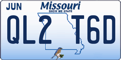 MO license plate QL2T6D
