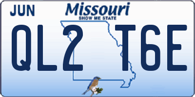 MO license plate QL2T6E