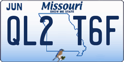MO license plate QL2T6F