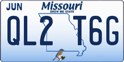 MO license plate QL2T6G