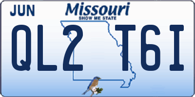 MO license plate QL2T6I