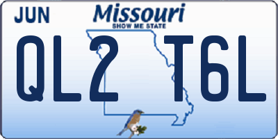 MO license plate QL2T6L