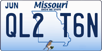 MO license plate QL2T6N