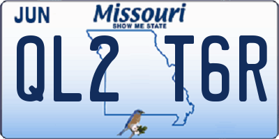 MO license plate QL2T6R