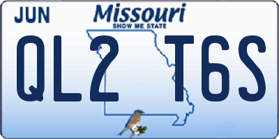 MO license plate QL2T6S