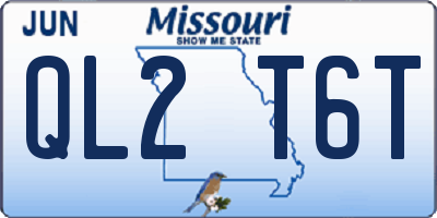 MO license plate QL2T6T