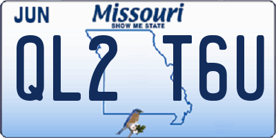 MO license plate QL2T6U