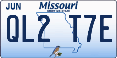 MO license plate QL2T7E