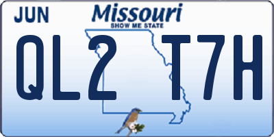 MO license plate QL2T7H