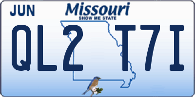 MO license plate QL2T7I