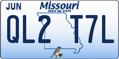 MO license plate QL2T7L