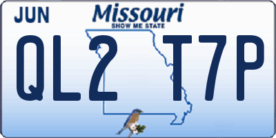 MO license plate QL2T7P