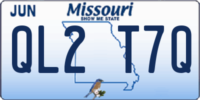 MO license plate QL2T7Q