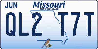 MO license plate QL2T7T