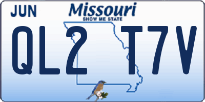 MO license plate QL2T7V