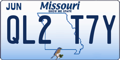 MO license plate QL2T7Y