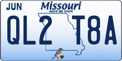 MO license plate QL2T8A