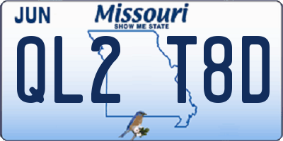 MO license plate QL2T8D