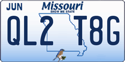MO license plate QL2T8G