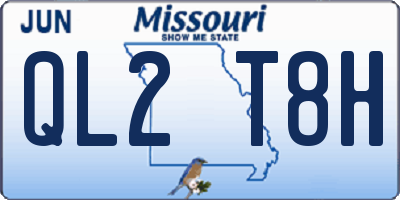MO license plate QL2T8H