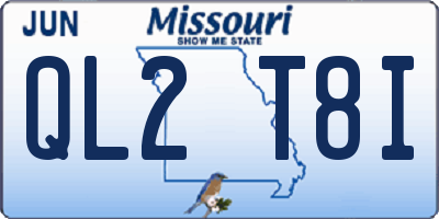 MO license plate QL2T8I