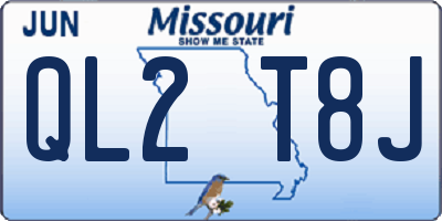 MO license plate QL2T8J