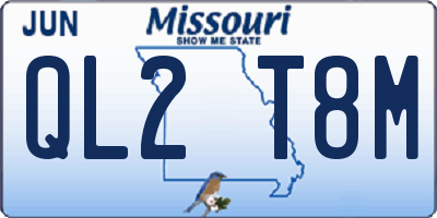 MO license plate QL2T8M