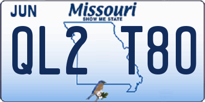 MO license plate QL2T8O