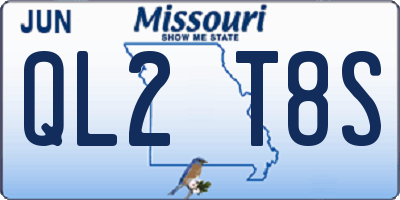 MO license plate QL2T8S