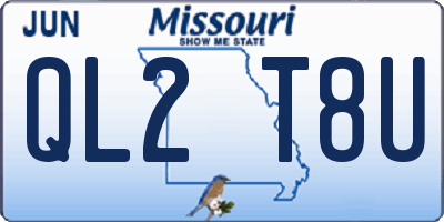 MO license plate QL2T8U