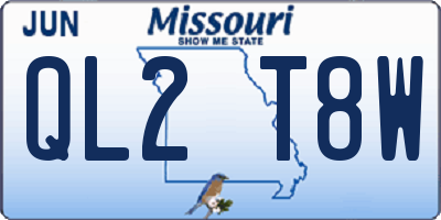 MO license plate QL2T8W
