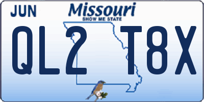 MO license plate QL2T8X