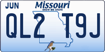 MO license plate QL2T9J