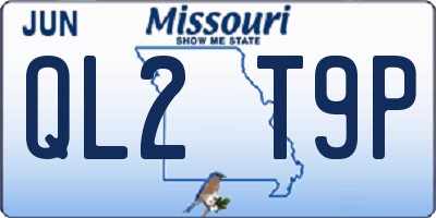 MO license plate QL2T9P