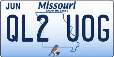MO license plate QL2U0G