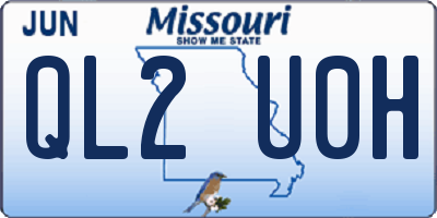 MO license plate QL2U0H