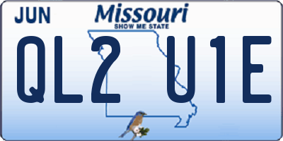 MO license plate QL2U1E