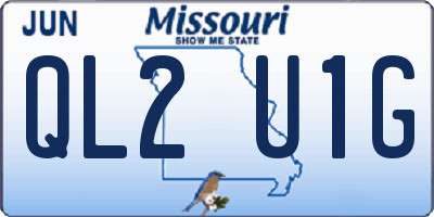 MO license plate QL2U1G