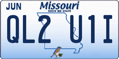 MO license plate QL2U1I