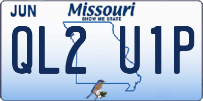 MO license plate QL2U1P