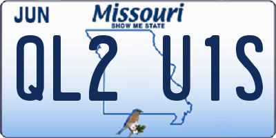 MO license plate QL2U1S