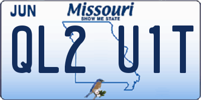 MO license plate QL2U1T