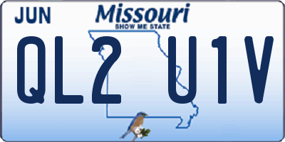 MO license plate QL2U1V